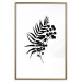 Poster Form of Nature - black plant with leaves on a contrasting white background 125092 additionalThumb 16