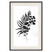Poster Form of Nature - black plant with leaves on a contrasting white background 125092 additionalThumb 18