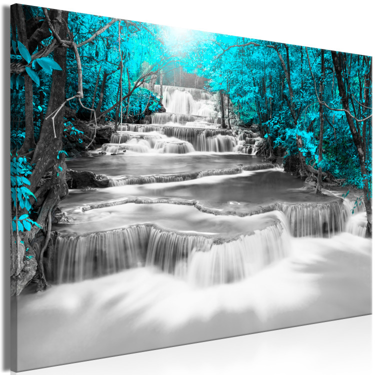 Large canvas print Cascade of Thoughts (Turquoise) [Large Format] 125692 additionalImage 2