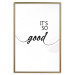 Wall Poster It's so Good - black English text on a contrasting white background 125792 additionalThumb 20