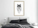 Poster Snowy Wolf - black and white portrait of a wolf on a bright contrasting background 126292 additionalThumb 22