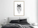 Poster Snowy Wolf - black and white portrait of a wolf on a bright contrasting background 126292 additionalThumb 13