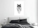 Poster Snowy Wolf - black and white portrait of a wolf on a bright contrasting background 126292 additionalThumb 3