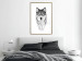 Poster Snowy Wolf - black and white portrait of a wolf on a bright contrasting background 126292 additionalThumb 7
