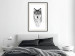 Poster Snowy Wolf - black and white portrait of a wolf on a bright contrasting background 126292 additionalThumb 24