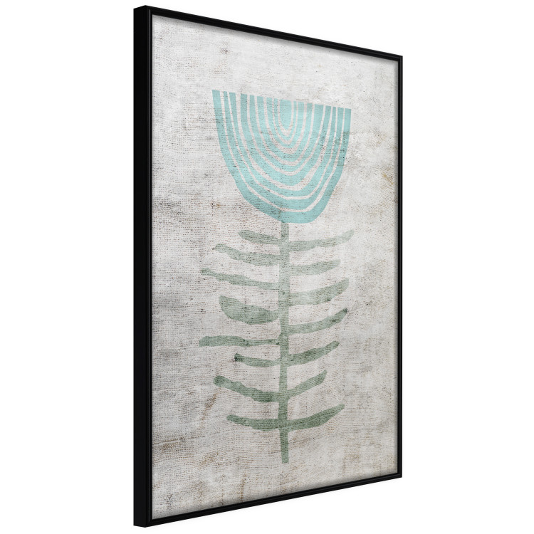 Wall Poster Blue Lily - abstract blue flower on fabric texture 127392 additionalImage 11