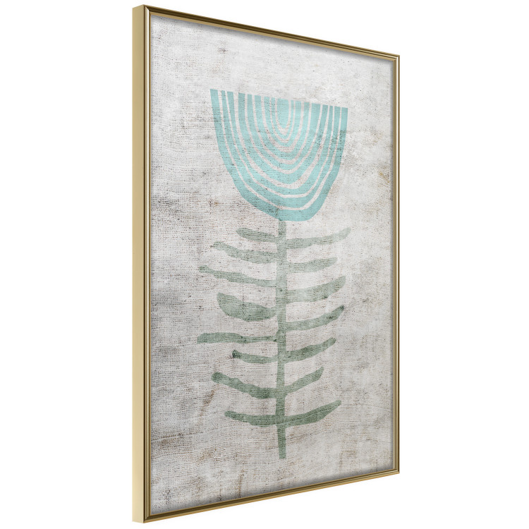 Wall Poster Blue Lily - abstract blue flower on fabric texture 127392 additionalImage 10