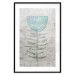 Wall Poster Blue Lily - abstract blue flower on fabric texture 127392 additionalThumb 17