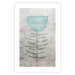 Wall Poster Blue Lily - abstract blue flower on fabric texture 127392 additionalThumb 25