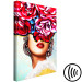Canvas Sweet Lips (1-part) vertical - abstraction of woman and flowers 127792 additionalThumb 6