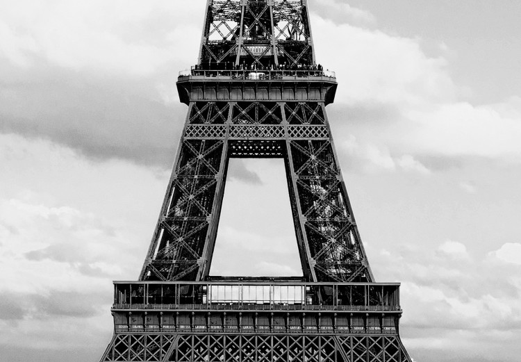 Canvas Print Black and White Eiffel Tower (1-part) wide - architecture of Paris 128392 additionalImage 5
