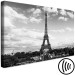 Canvas Print Black and White Eiffel Tower (1-part) wide - architecture of Paris 128392 additionalThumb 6