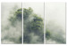 Canvas Art Print Misty Amazon (3-part) - landscape of an exotic rainforest 129392
