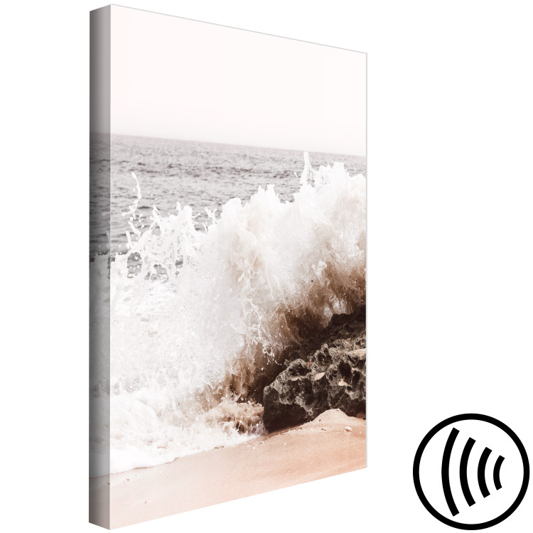 Canvas Art Print Torn Element (1-part) vertical - landscape of a broken sea wave 129492 additionalImage 6