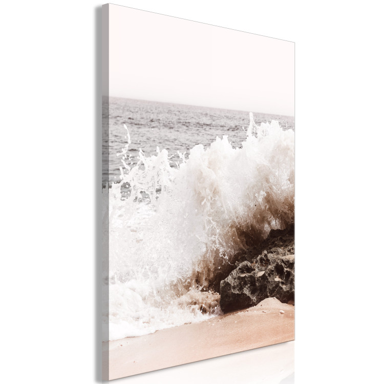 Canvas Art Print Torn Element (1-part) vertical - landscape of a broken sea wave 129492 additionalImage 2