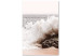 Canvas Art Print Torn Element (1-part) vertical - landscape of a broken sea wave 129492