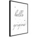 Wall Poster Hello Gorgeous - black English text with stars on white background 129592 additionalThumb 6
