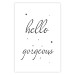 Wall Poster Hello Gorgeous - black English text with stars on white background 129592 additionalThumb 19
