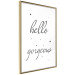 Wall Poster Hello Gorgeous - black English text with stars on white background 129592 additionalThumb 7