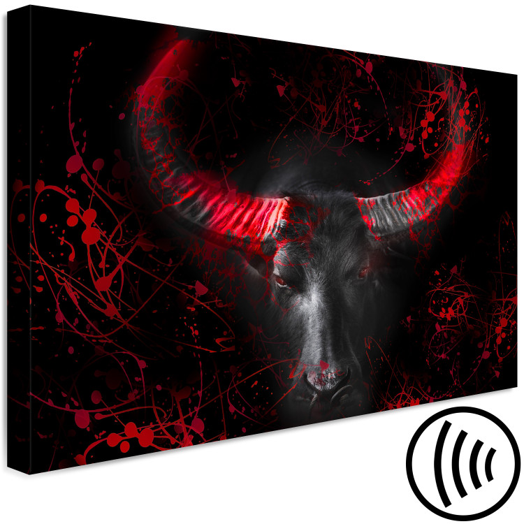Canvas Angry Bull (1-piece) Wide - first variant - abstraction 130492 additionalImage 6
