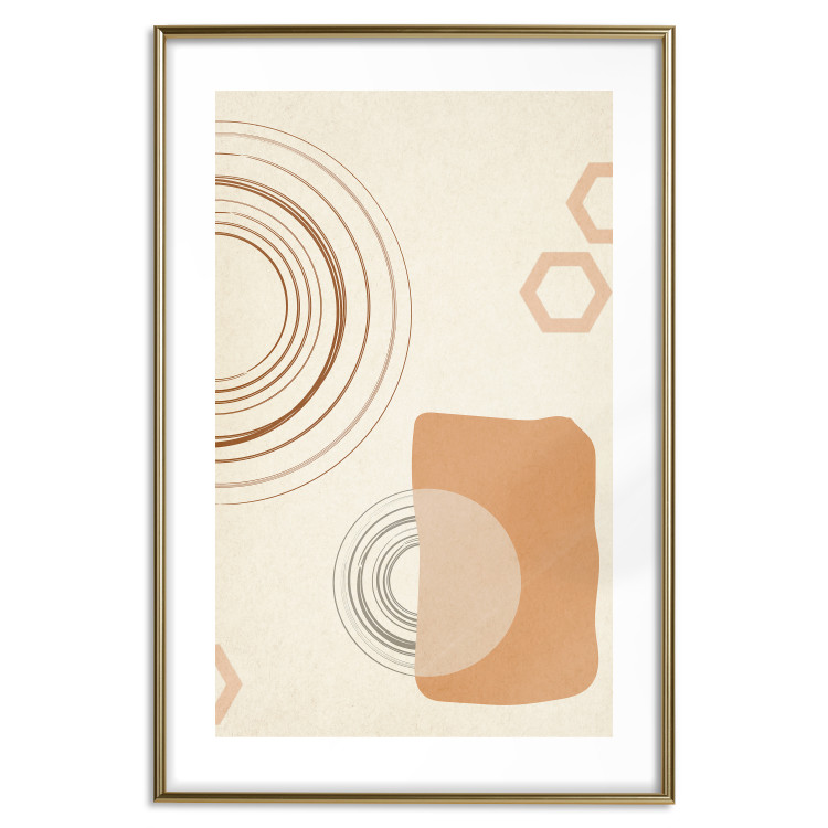 Wall Poster Sand Castles - abstract composition of circles and figures on a beige background 131792 additionalImage 16