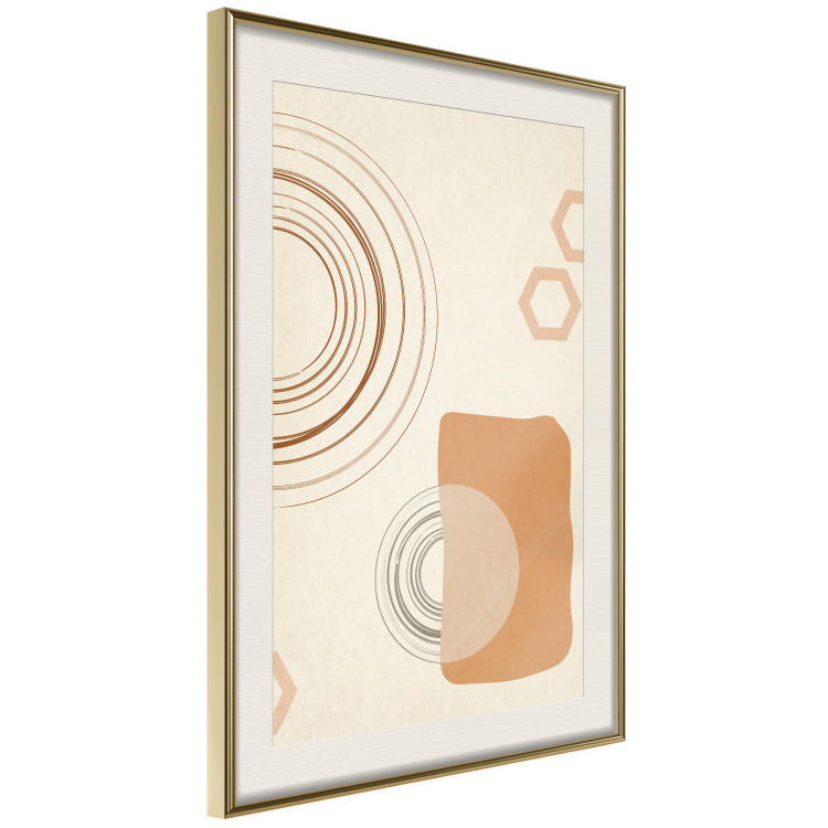 Wall Poster Sand Castles - abstract composition of circles and figures on a beige background 131792 additionalImage 3