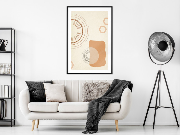 Wall Poster Sand Castles - abstract composition of circles and figures on a beige background 131792 additionalImage 18