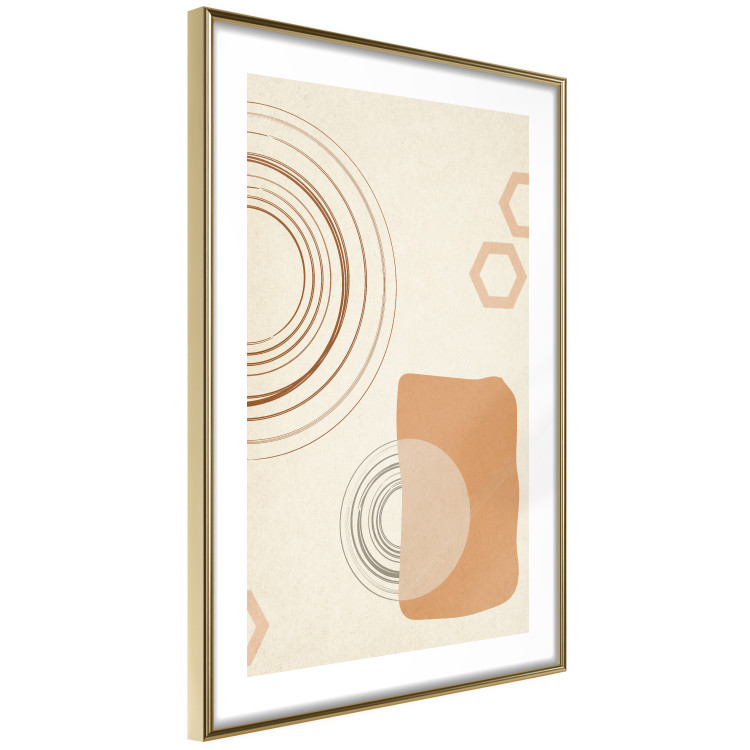 Wall Poster Sand Castles - abstract composition of circles and figures on a beige background 131792 additionalImage 7