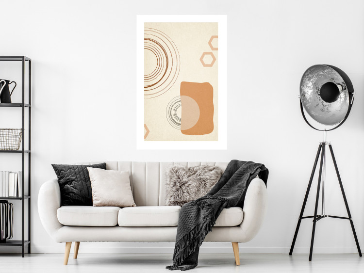 Wall Poster Sand Castles - abstract composition of circles and figures on a beige background 131792 additionalImage 5