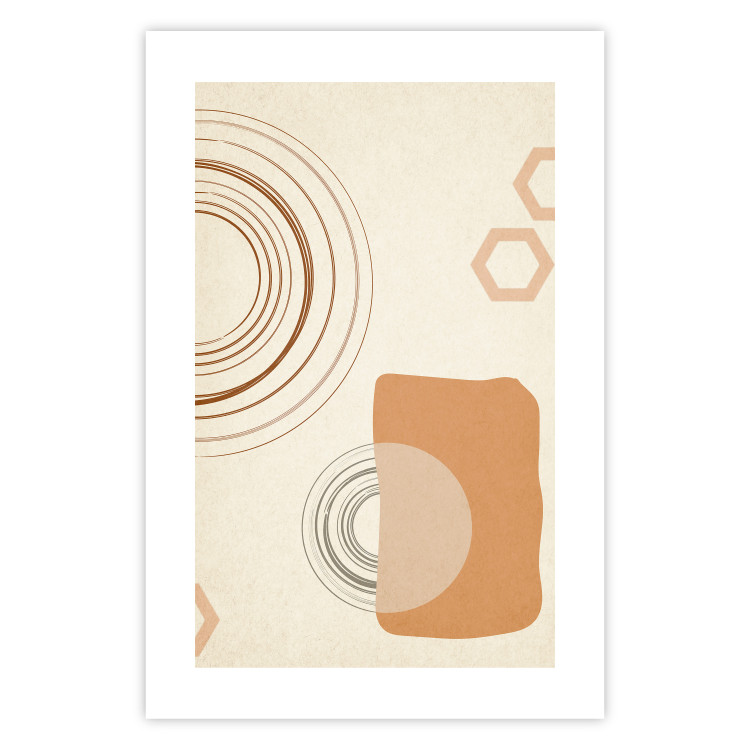 Wall Poster Sand Castles - abstract composition of circles and figures on a beige background 131792 additionalImage 25
