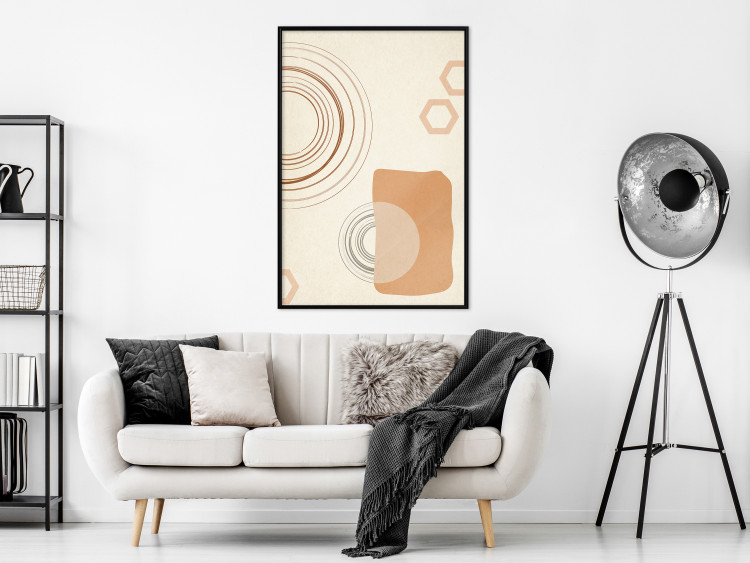 Wall Poster Sand Castles - abstract composition of circles and figures on a beige background 131792 additionalImage 6