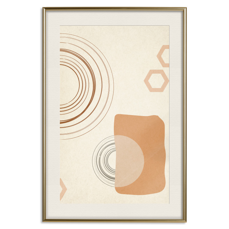 Wall Poster Sand Castles - abstract composition of circles and figures on a beige background 131792 additionalImage 20