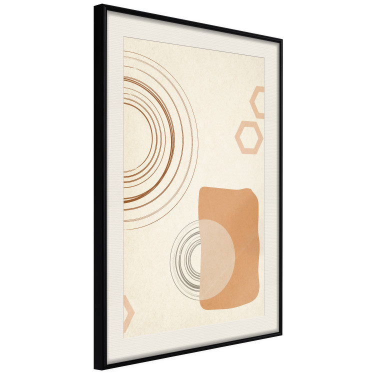 Wall Poster Sand Castles - abstract composition of circles and figures on a beige background 131792 additionalImage 2