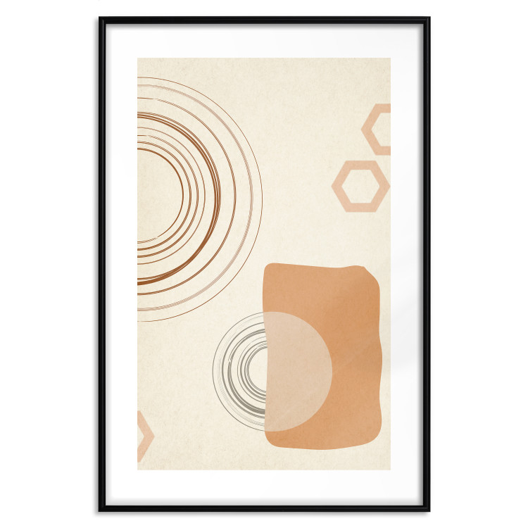Wall Poster Sand Castles - abstract composition of circles and figures on a beige background 131792 additionalImage 17
