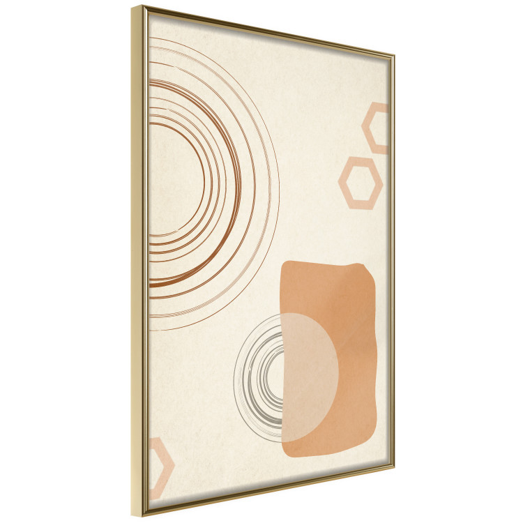 Wall Poster Sand Castles - abstract composition of circles and figures on a beige background 131792 additionalImage 12