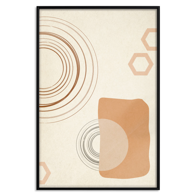 Wall Poster Sand Castles - abstract composition of circles and figures on a beige background 131792 additionalImage 18