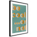 Wall Poster Be Cool... or Not - orange English texts on a turquoise background 131992 additionalThumb 12
