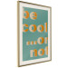 Wall Poster Be Cool... or Not - orange English texts on a turquoise background 131992 additionalThumb 13