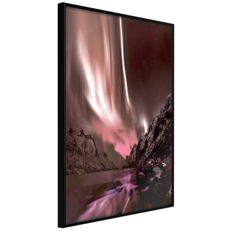 Wall Poster Senna Land - night landscape of pink aurora surrounded by mountains 132092 additionalImage 11
