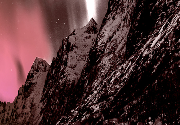 Wall Poster Senna Land - night landscape of pink aurora surrounded by mountains 132092 additionalImage 9