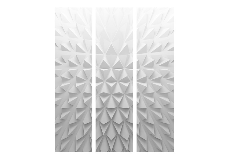 Room Divider Tetrahedrons (3-piece) - geometric abstraction in white color 133292 additionalImage 3