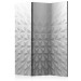 Room Divider Tetrahedrons (3-piece) - geometric abstraction in white color 133292