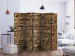 Room Divider Screen Stone Melody II (5-piece) - unique composition in brown background 133492 additionalThumb 2