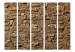Room Divider Screen Stone Melody II (5-piece) - unique composition in brown background 133492 additionalThumb 3