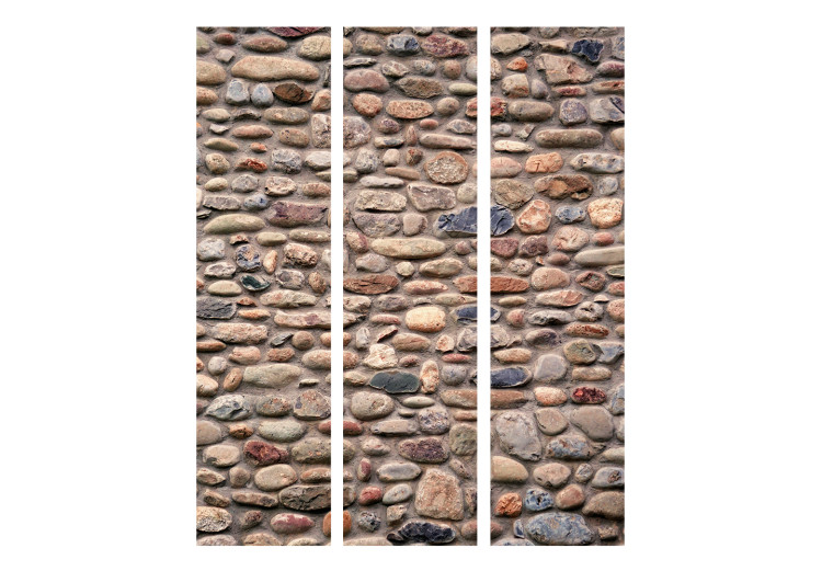 Room Divider Stone Varieties - texture of a wall made of arranged colorful stones 133592 additionalImage 3