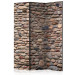 Room Divider Stone Varieties - texture of a wall made of arranged colorful stones 133592
