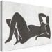 Canvas Print Lying woman - black and white graphic in scandi boho style 134192 additionalThumb 2