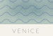 Canvas Venice on the waves - drawing image of the city center, roses and blue 134992 additionalThumb 4