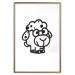 Wall Poster Little Sheep - small and black cute animal on a solid white background 135192 additionalThumb 2