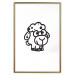 Wall Poster Little Sheep - small and black cute animal on a solid white background 135192 additionalThumb 25